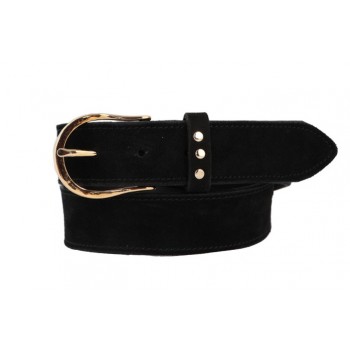 Fab - Ceinture 1.5 Cuir noir/Boucle noire