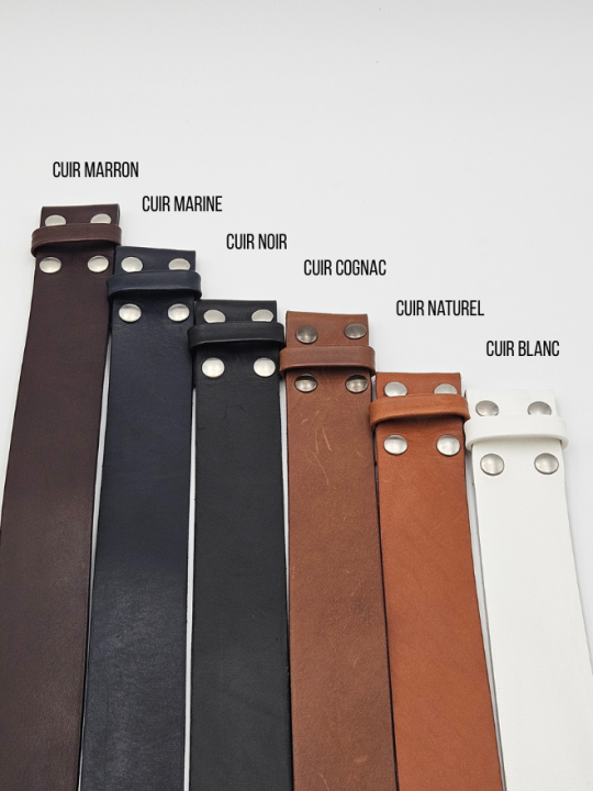 Sangle en cuir tannage végétal