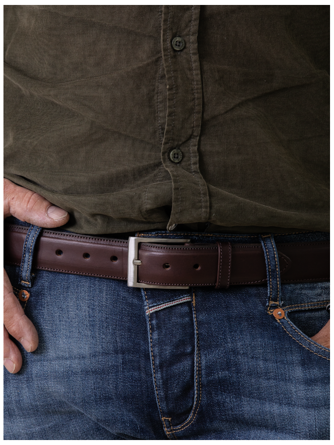 Ceinture en cuir homme - Modèle REYNARD Seconde vie Ceinture en cuir homme - Modèle REYNARD Seconde vie