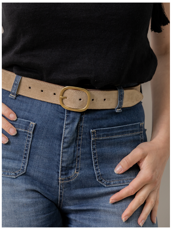 Ceinture en cuir femme - Modèle GLENAN Seconde vie Ceinture en cuir femme - Modèle GLENAN Seconde vie