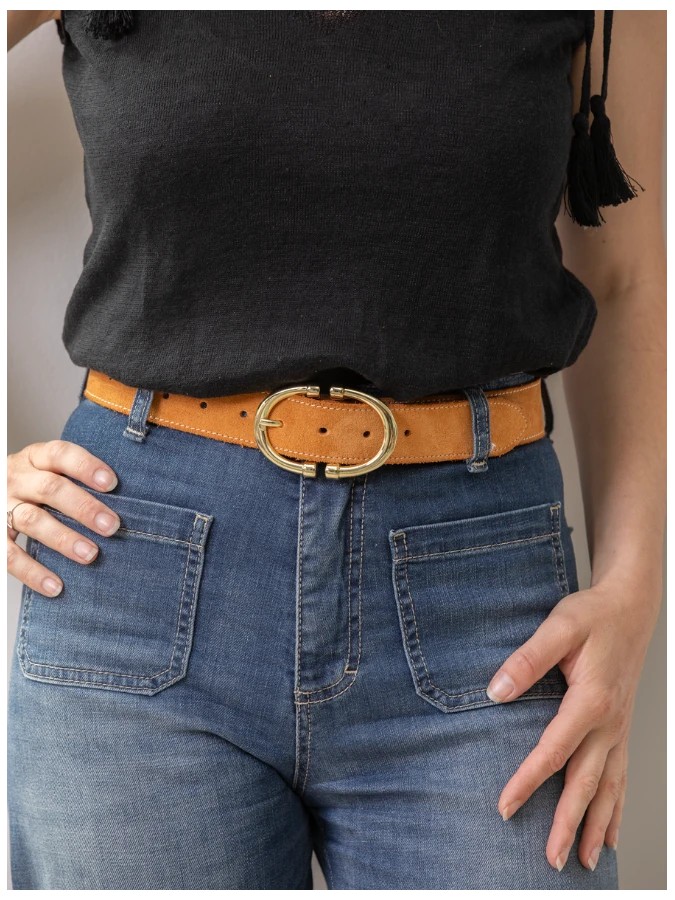 Ceinture en cuir femme - Modèle Moorea Seconde vie Ceinture en cuir femme - Modèle Moorea Seconde vie