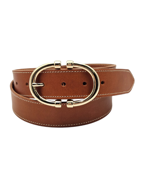 Ceinture en cuir femme - Modèle MOOREA Seconde vie Ceinture en cuir femme - Modèle MOOREA Seconde vie