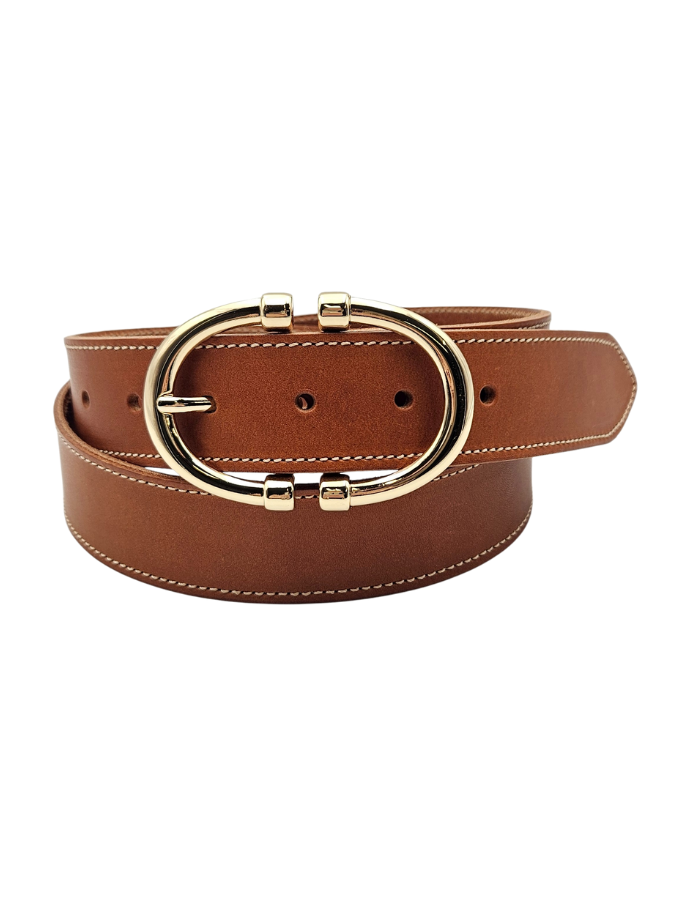 Ceinture en cuir femme - Modèle MOOREA Seconde vie Ceinture en cuir femme - Modèle MOOREA Seconde vie
