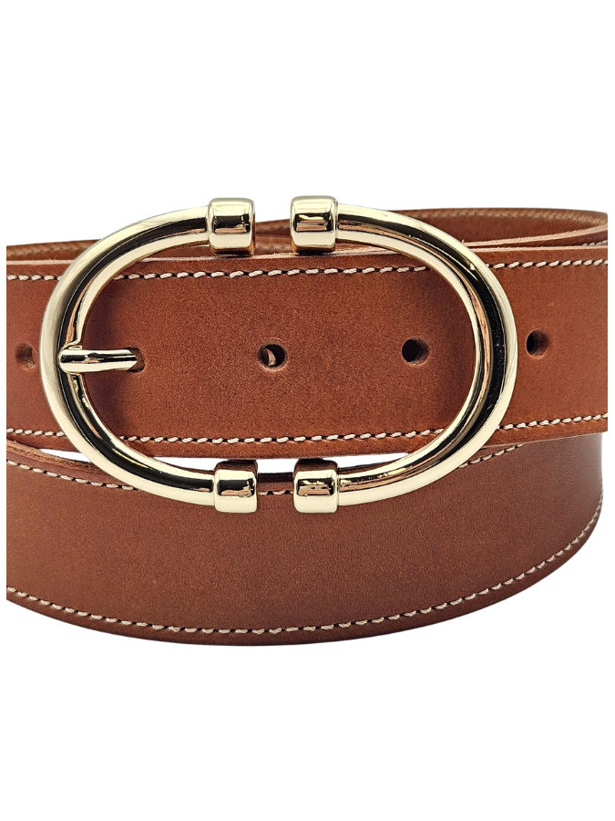 Ceinture en cuir femme - Modèle MOOREA Seconde vie Ceinture en cuir femme - Modèle MOOREA Seconde vie