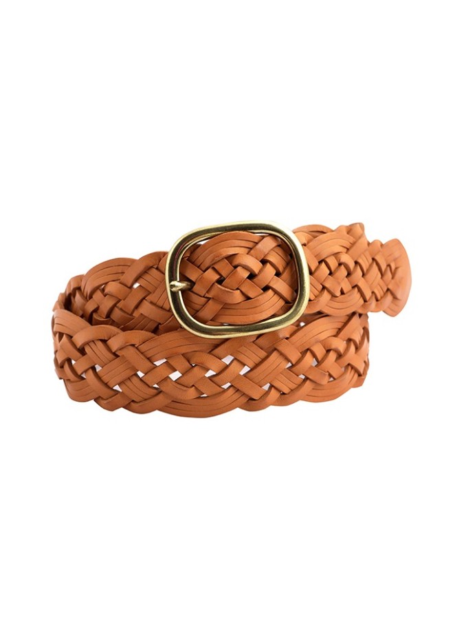 Ceinture cuir tressée unisexe - FAUNE Création